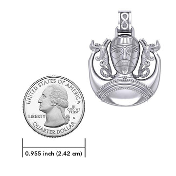 The Horned God Cernunnos Silver Pendant TP3440 - Jewelry